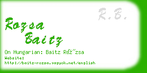 rozsa baitz business card